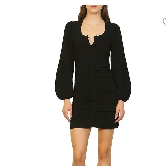 SANDRO Ruched Mini Dress - Picture 2 of 5